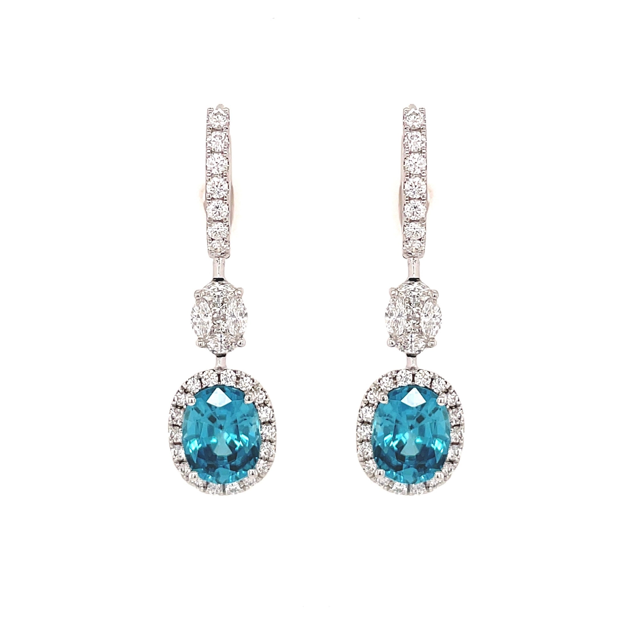 Youbella Navy Blue Teardrop-shaped Stone-studded Drop Earrings |  Ybear32709myn